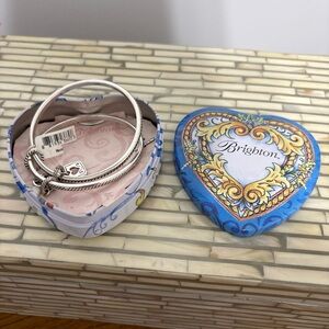 Brighton Blue and Gold Heart Box with Bracelet